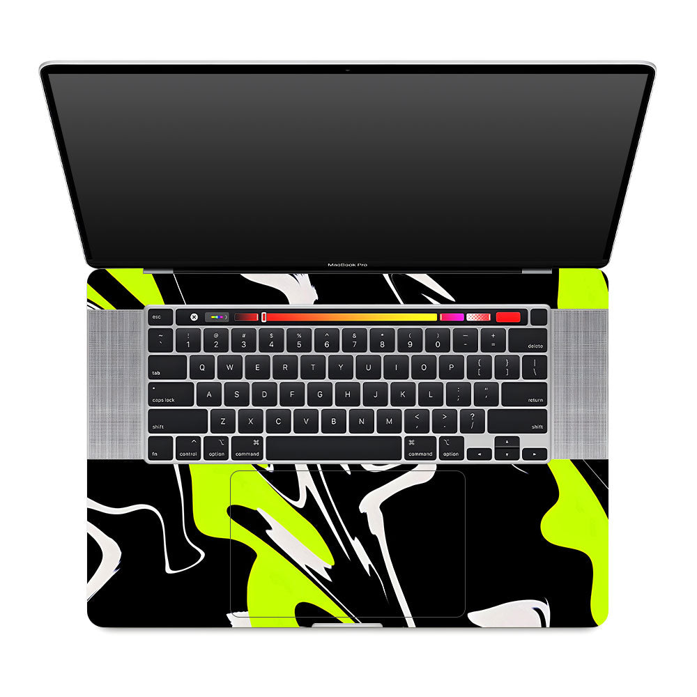Neon Green and Black Patterns MacBook Pro 16 2019 Laptop Skin
