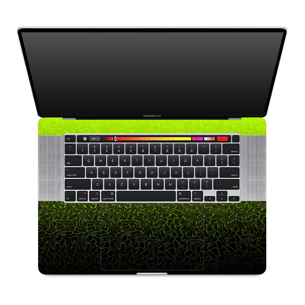 Lime Yellow to Black Gradient MacBook Pro 16 2019 Laptop Skin