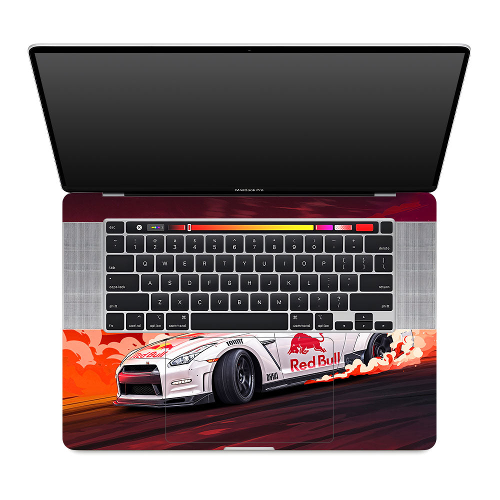 Nissan GTR Red Bull Drift Fury MacBook Pro 16 2019 Laptop Skin