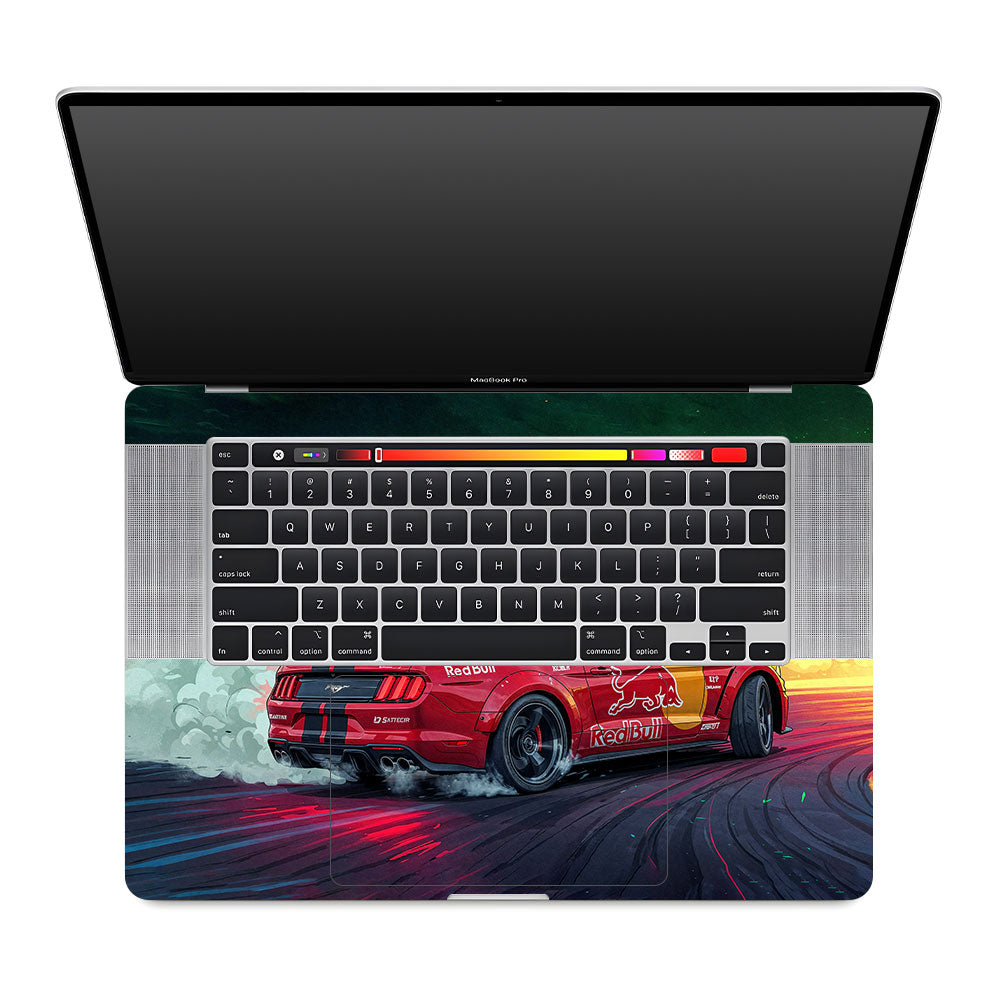 Mustang GT Red Bull Drift Beast MacBook Pro 16 2019 Laptop Skin