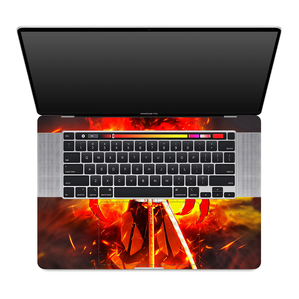 Flame Hashira Rengoku MacBook Pro 16 2019 Laptop Skin