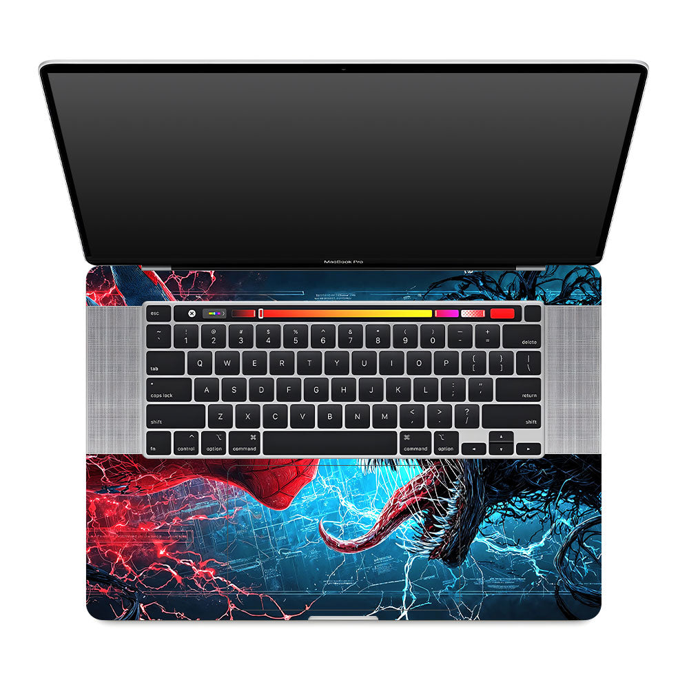 Spiderman vs Venom Showdown MacBook Pro 16 2019 3D Laptop Skin