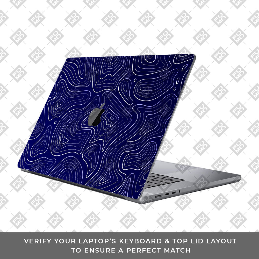 Deep Blue Contour Depths MacBook Pro 16 2019 Laptop Skin