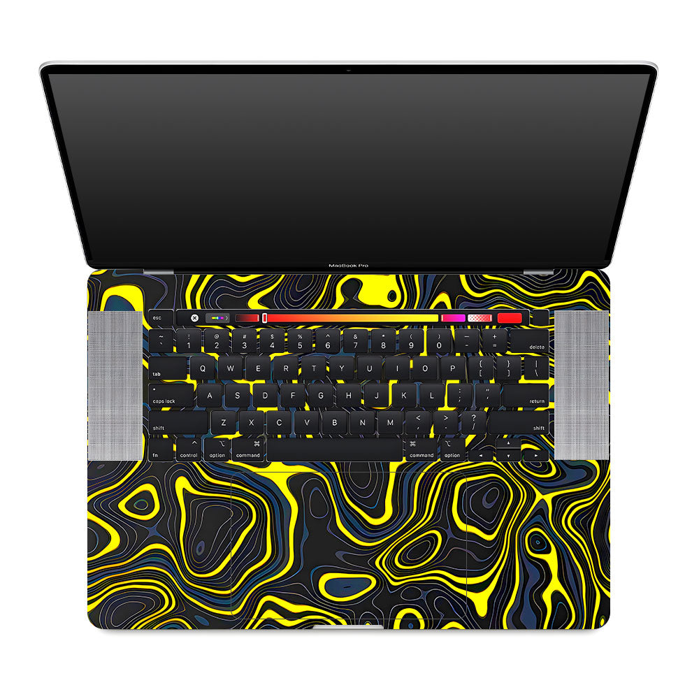 Neon Lava Contours MacBook Pro 16 2019 Laptop Skin