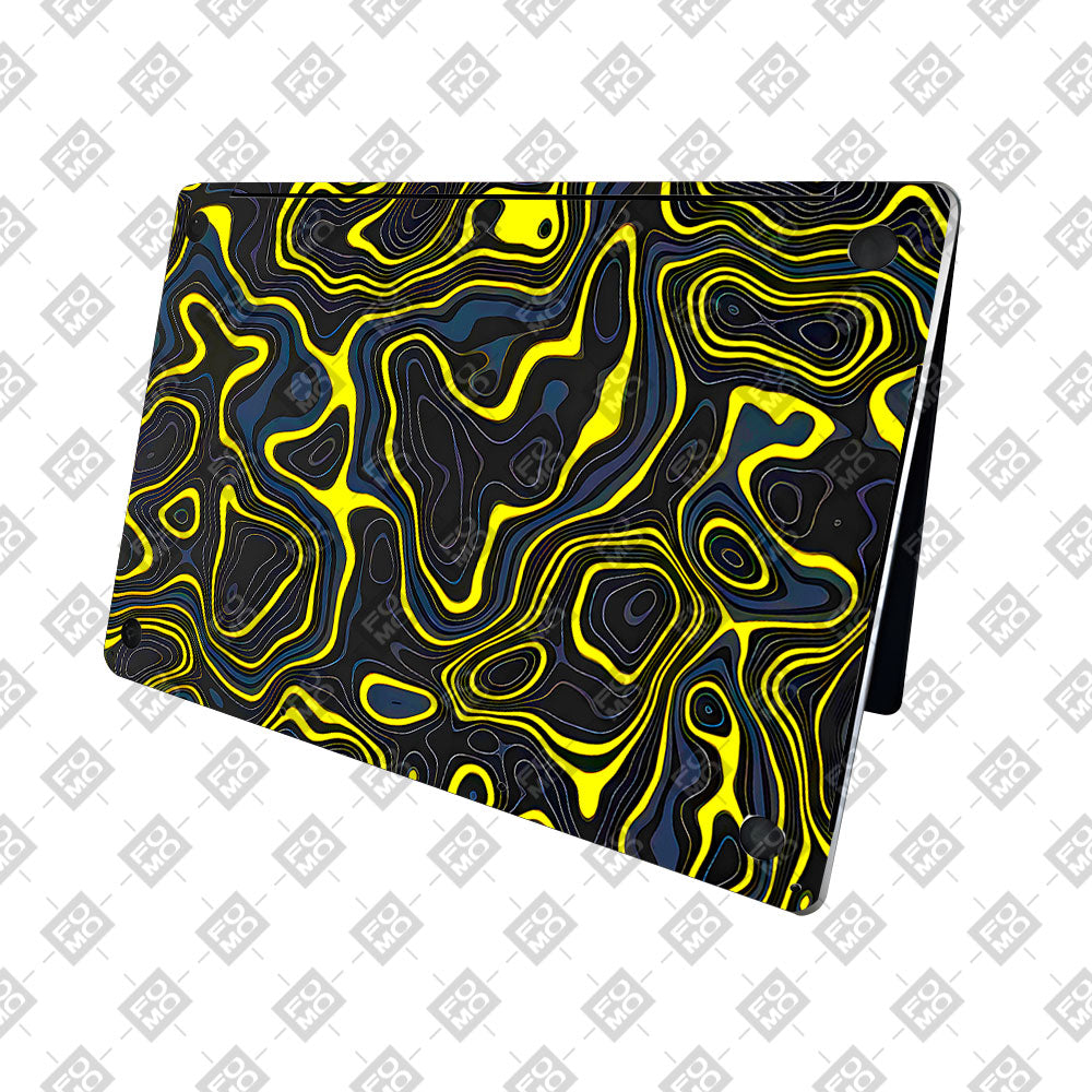 Neon Lava Contours MacBook Pro 16 2019 Laptop Skin