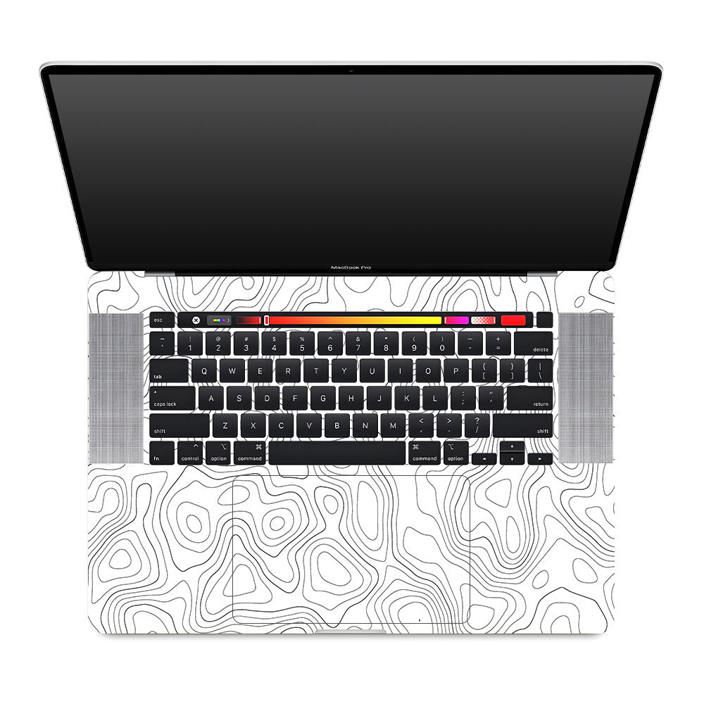 White Contour Design MacBook Pro 16 2019 Laptop Skin