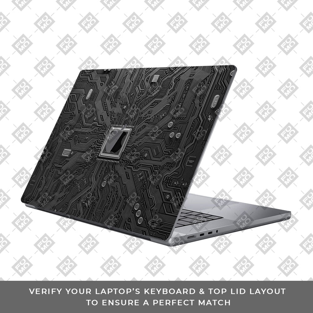 FOMO Circuit Dark Mode MacBook Pro 16 2019 Laptop Skin