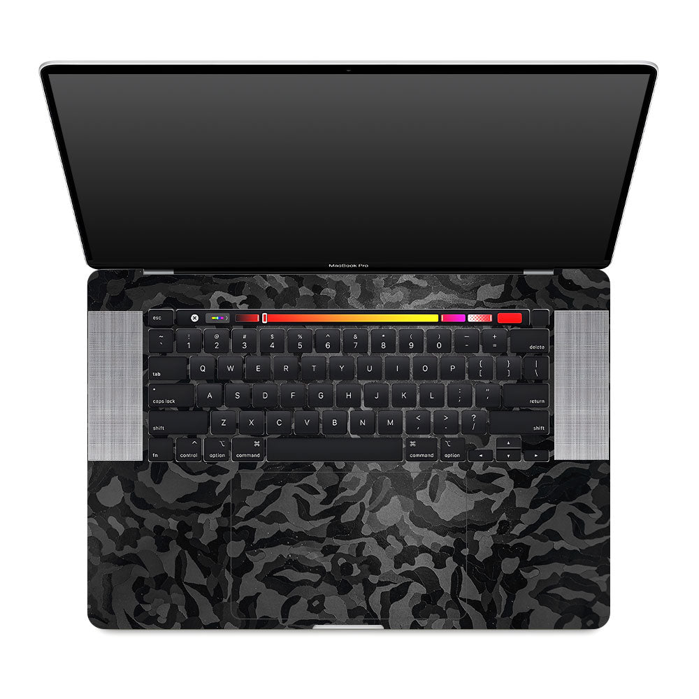 Black Camouflage MacBook Pro 16 2019 Laptop Skin