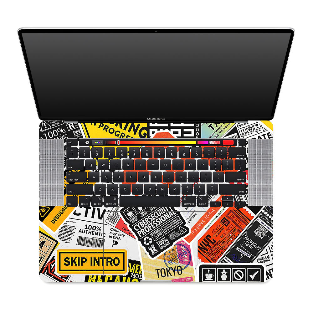 Tech Aesthetic Sticker Collage MacBook Pro 16 2019 Laptop Skin
