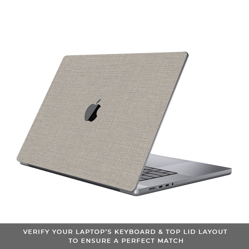 Textured Fabric Grey MacBook Pro 16 2019 Laptop Skin
