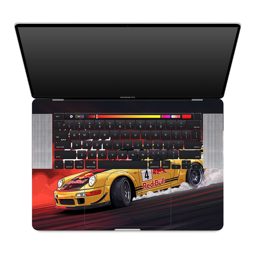 Porsche 911 Red Bull Classic Racer MacBook Pro 16 2019 3D Laptop Skin