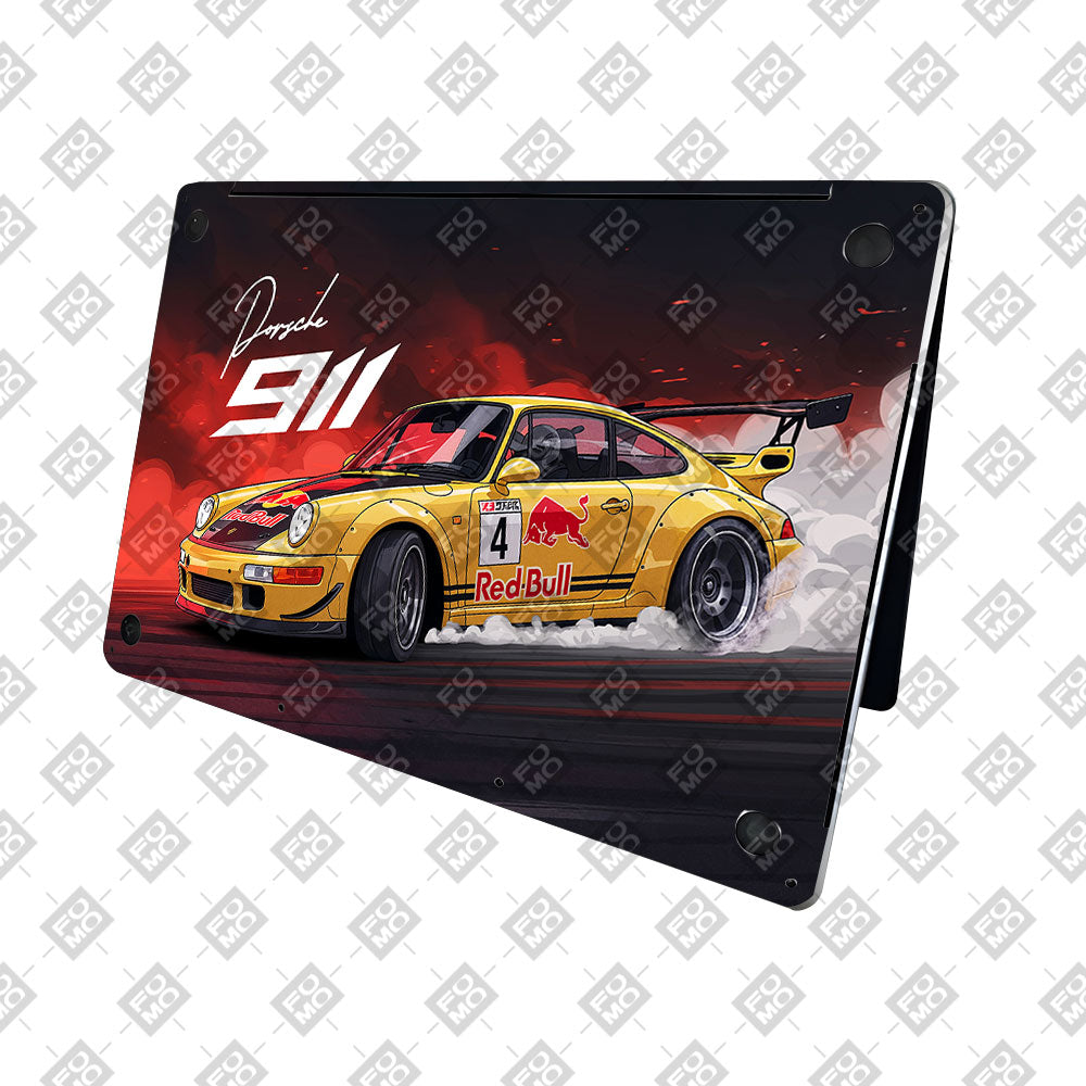 Porsche 911 Red Bull Classic Racer MacBook Pro 16 2019 3D Laptop Skin