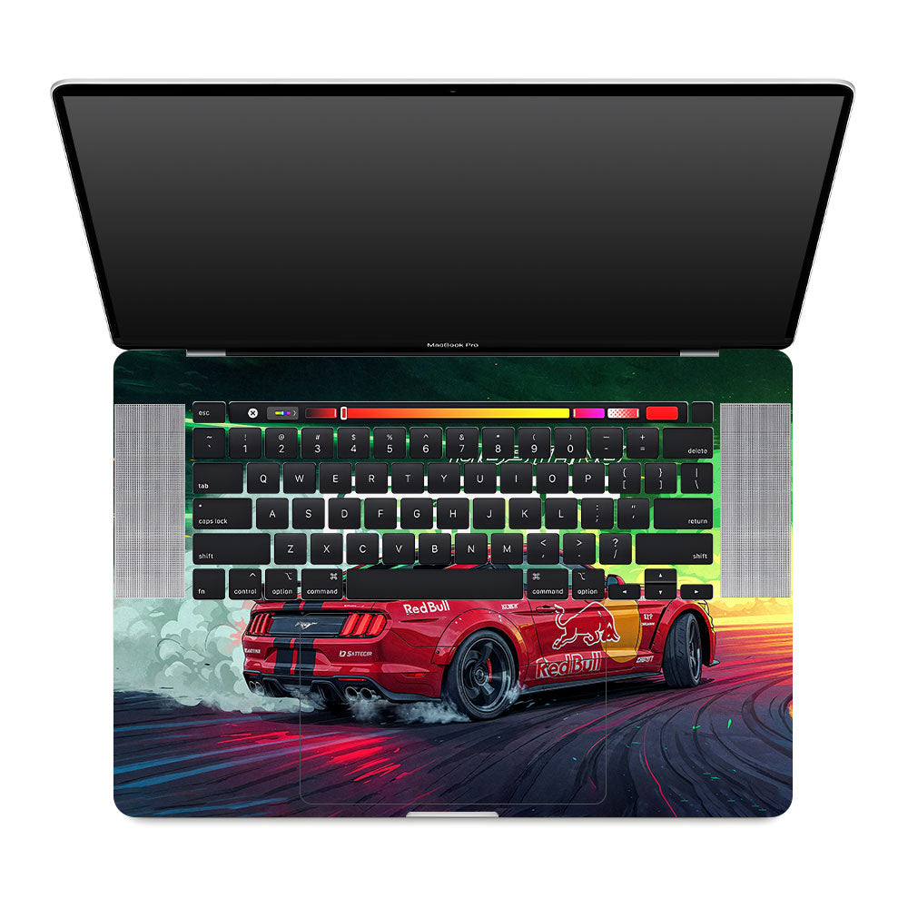 Mustang GT Red Bull Drift Beast MacBook Pro 16 2019 Laptop Skin