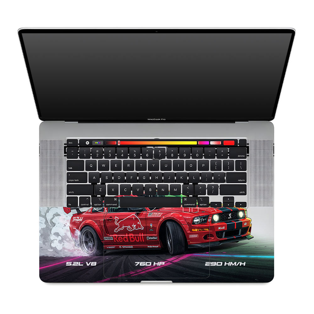 Transparent Shelby GT500 Red Bull Venom MacBook Pro 16 2019 Laptop Skin