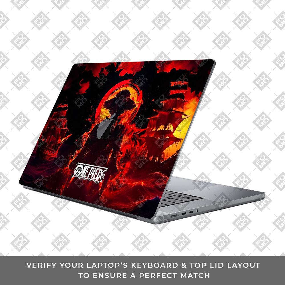 Luffy's Burning Tide MacBook Pro 16 2019 Laptop Skin