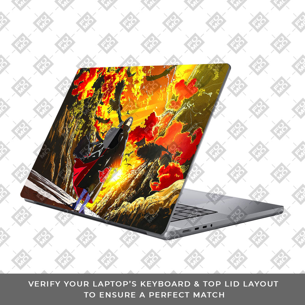 Itachi with Flock of Crows MacBook Pro 16 2019 Laptop Skin