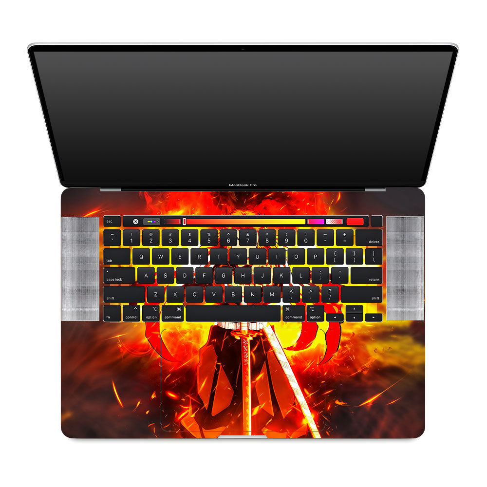 Flame Hashira Rengoku MacBook Pro 16 2019 Laptop Skin