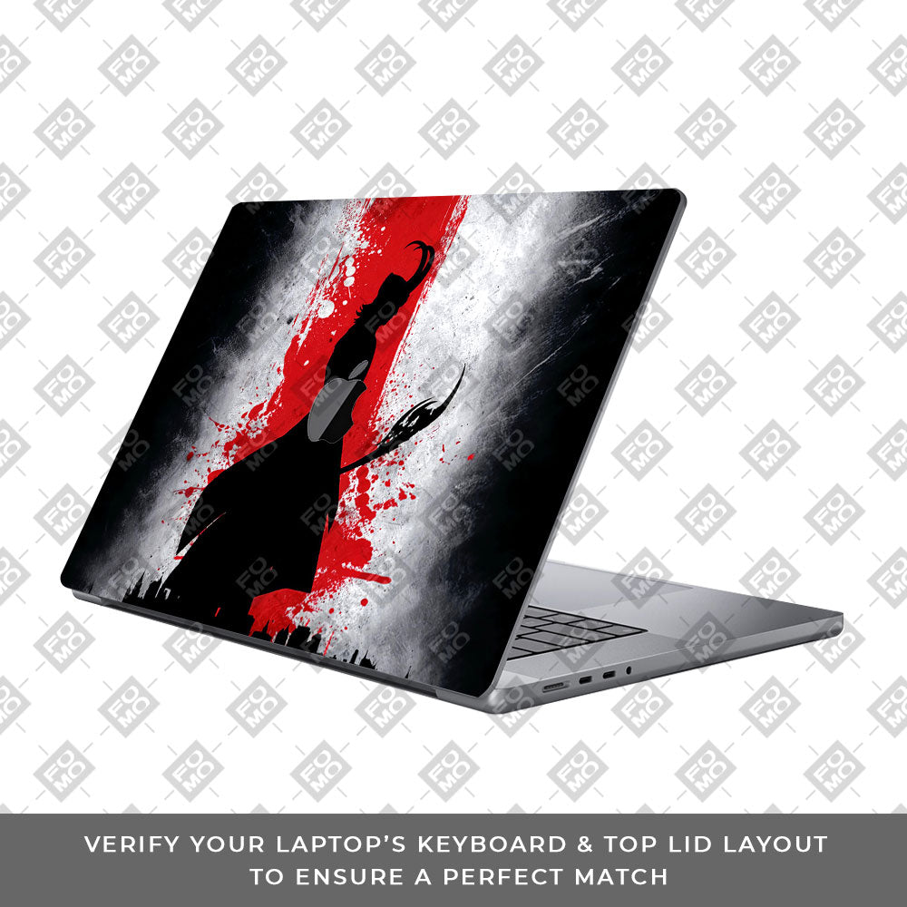 Loki Silhouette Red Strike MacBook Pro 16 2019 Laptop Skin