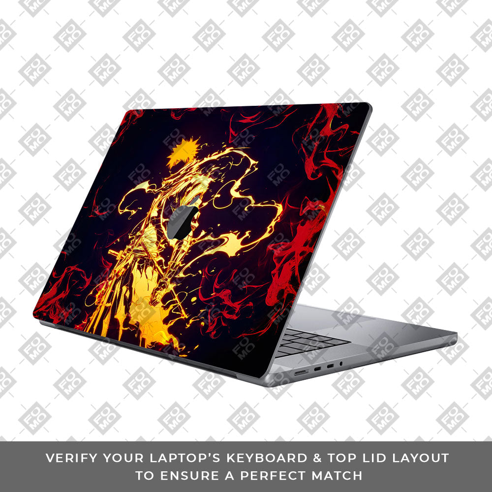 Bleach Ichigo Bankai Form MacBook Pro 16 2019 Laptop Skin