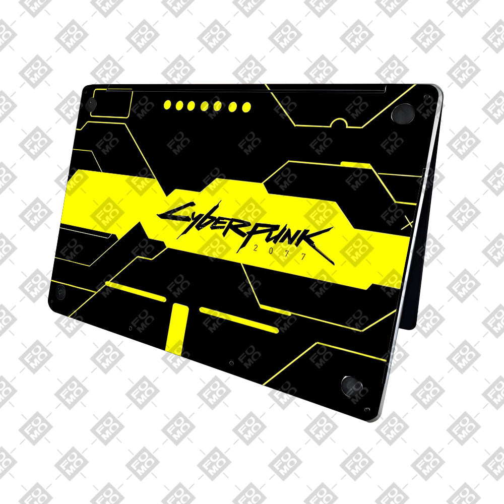 Cyberpunk Yellowline Grid MacBook Neo 13 Laptop Skin
