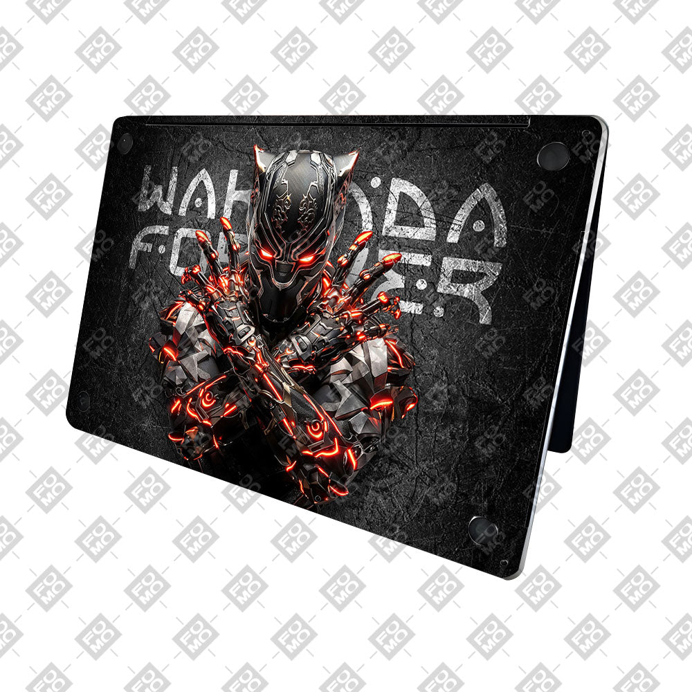 Black Panther Glowing Fury MacBook Neo 13 Laptop Skin
