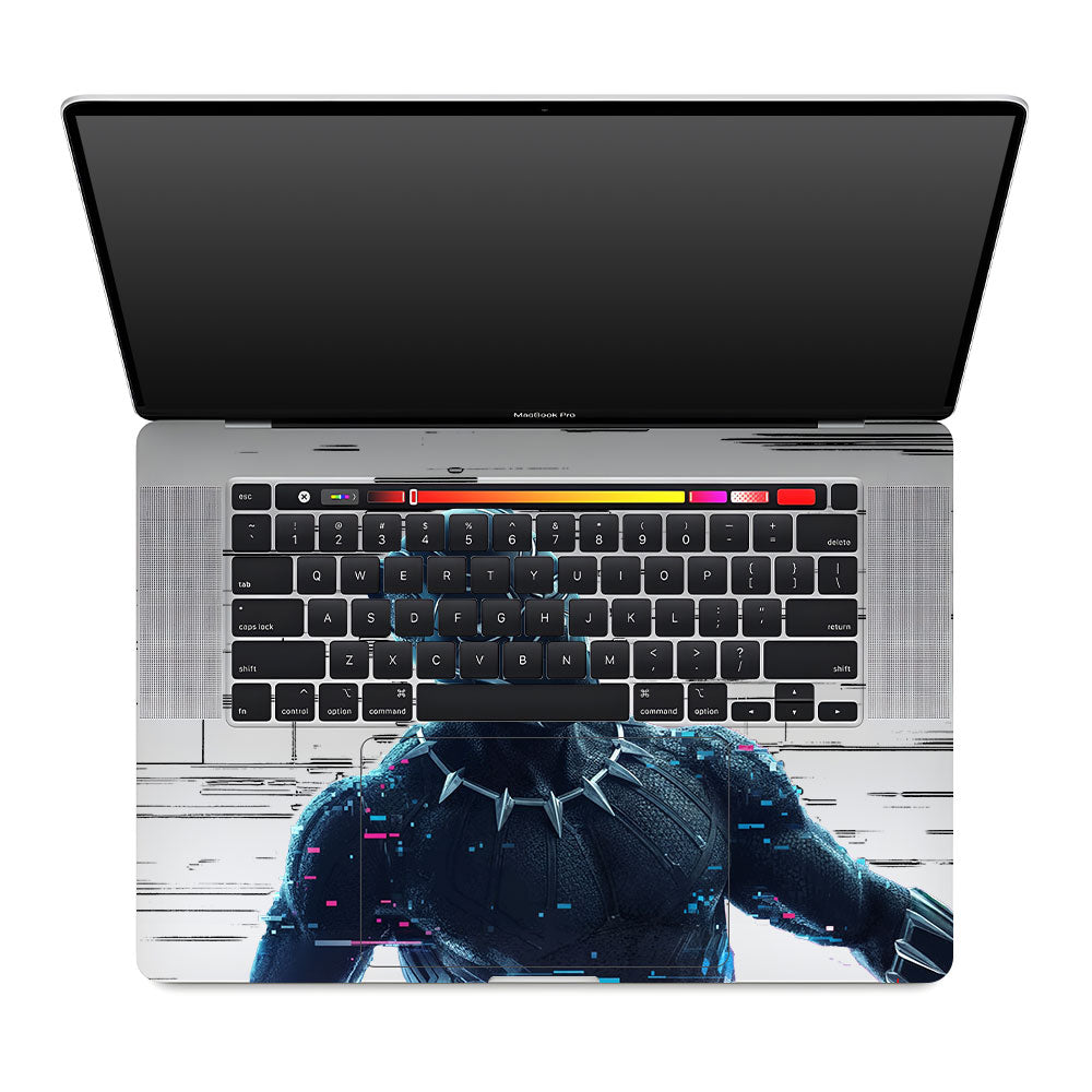 Transparent Glitchborne Panther MacBook Pro 16 2019 Laptop Skin