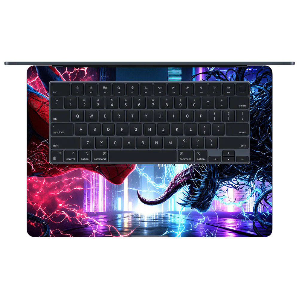 Spiderman vs Venom Showdown MacBook Air 15 M4 2025 Laptop Skin