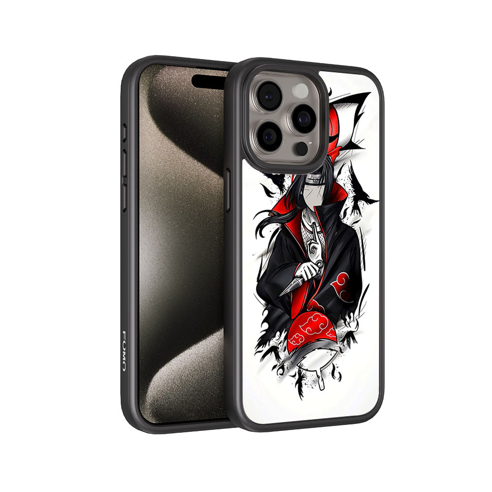 Itachi Uchiha Crows Crimson Skin with Shockguard Armour Magsafe Case for Apple iPhone 15 Pro Max