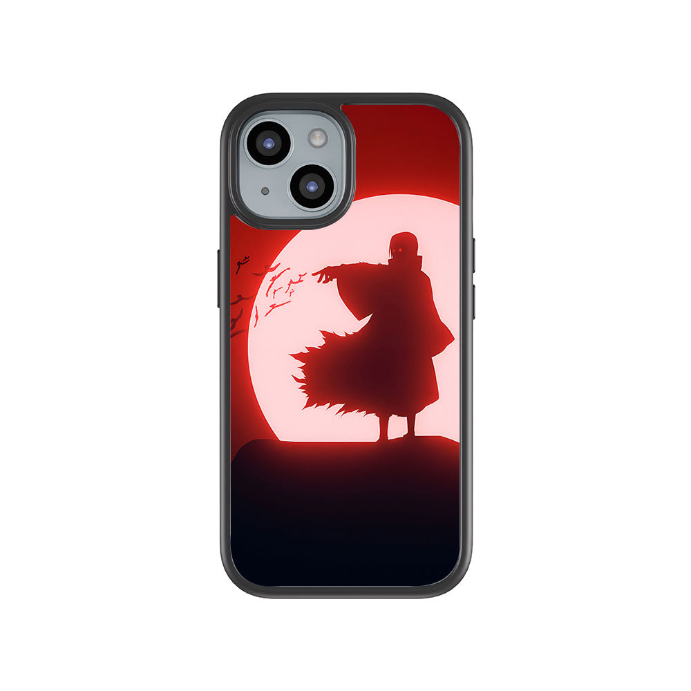 Itachi Uchiha Under Red Moon Skin with Shockguard Armour Magsafe Case for Apple iPhone 15