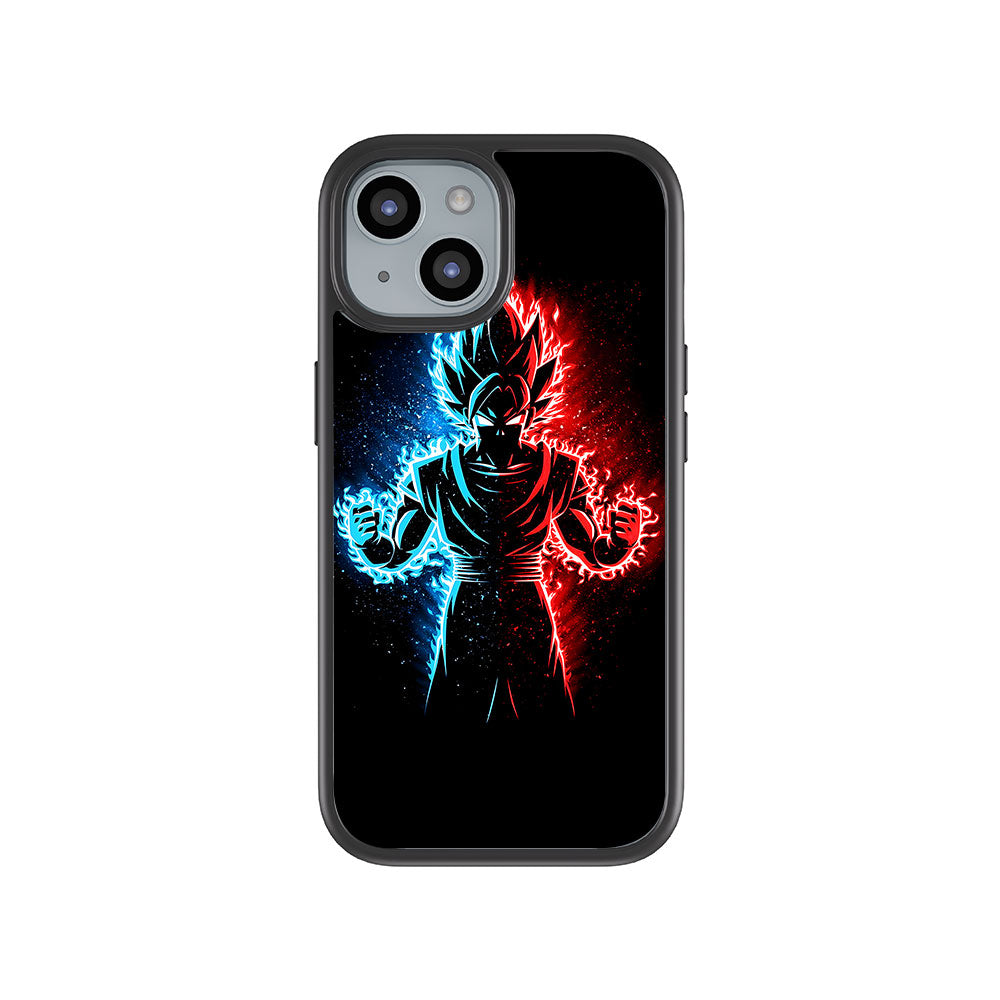 Vegeta in Dual Color Skin with Shockguard Armour Magsafe Case for Apple iPhone 15