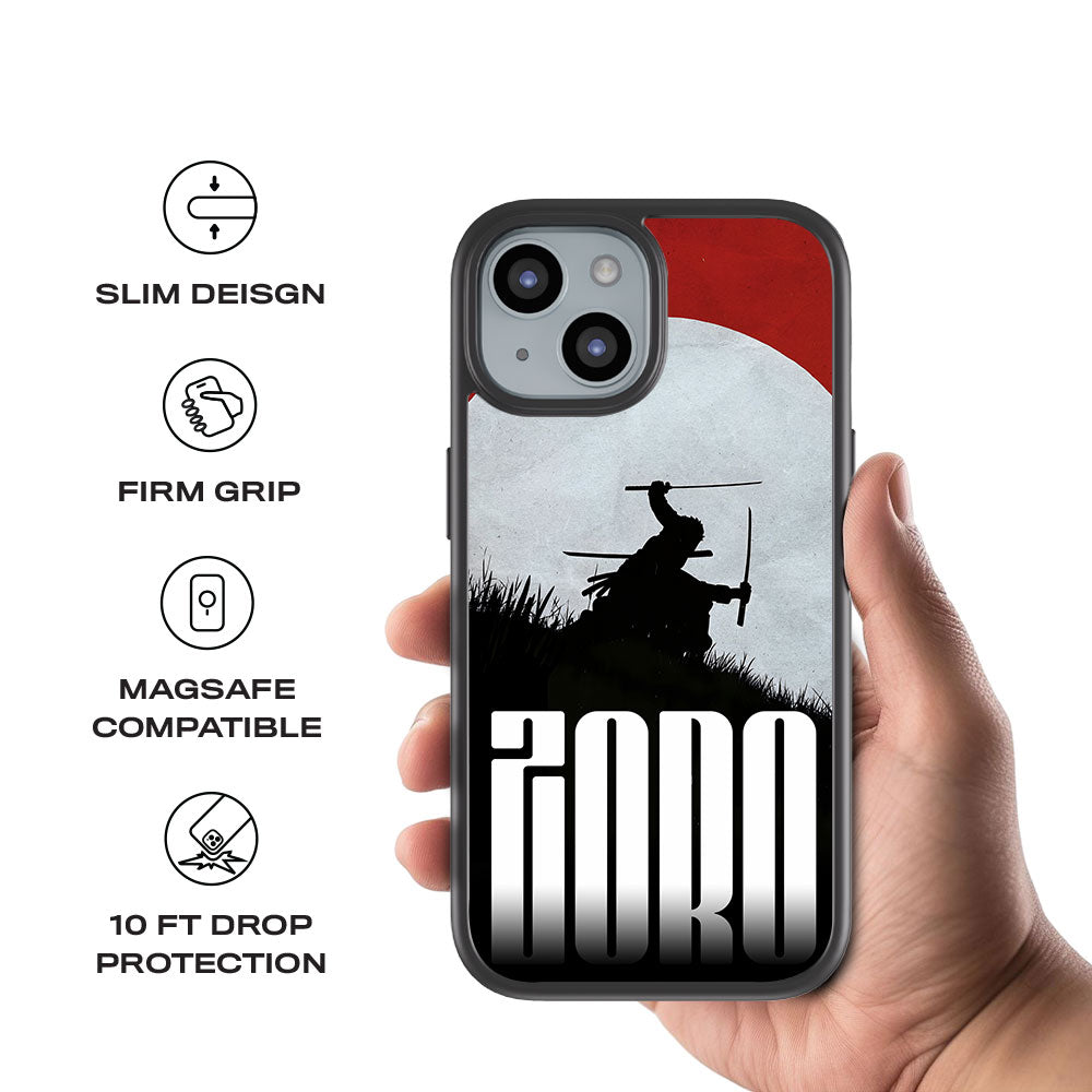 Roronoa Zoro Santoryu Skin with Shockguard Armour Magsafe Case for Apple iPhone 15