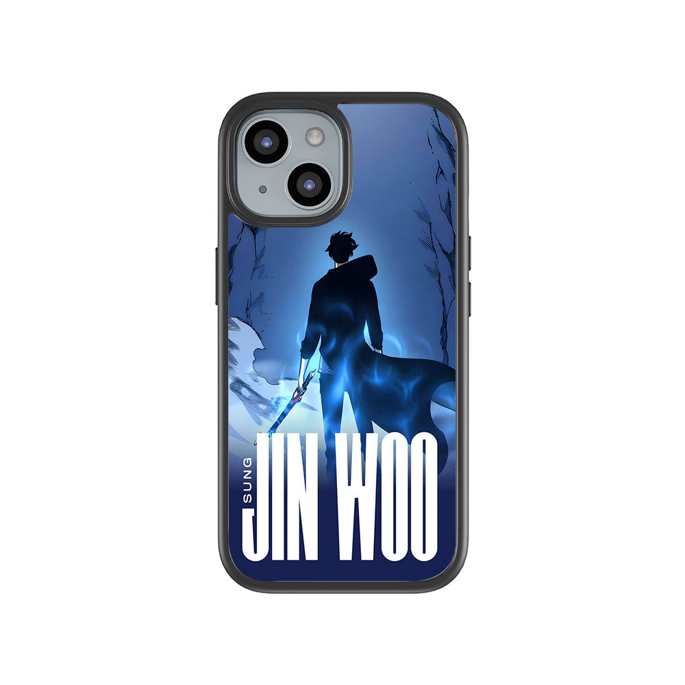 Jin Woo S-Rank Hunter Skin with Shockguard Armour Magsafe Case for Apple iPhone 15 Plus