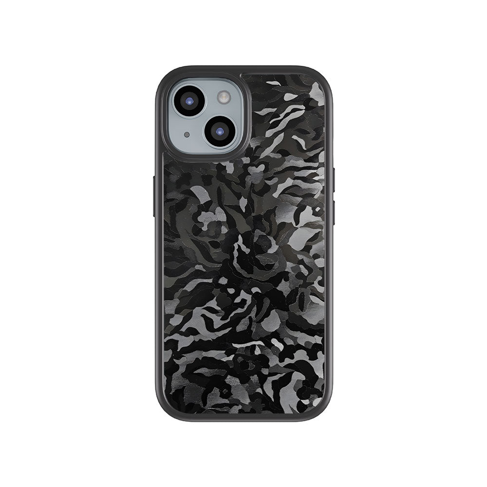 Black Camouflage Textured Skin with Shockguard Armour Magsafe Case for Apple iPhone 15 Plus