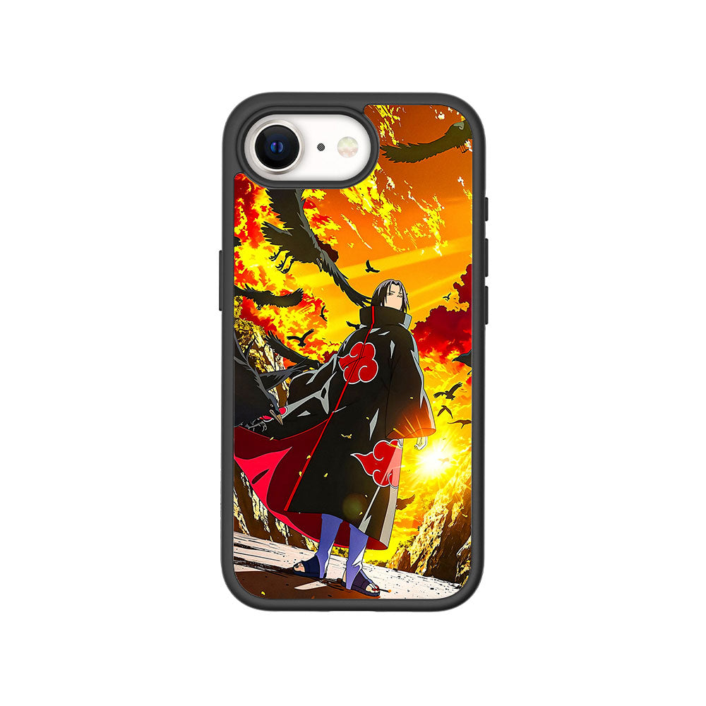 Itachi Uchiha Walking in Flames with Crows with Shockguard Armour Magsafe Case for Apple iPhone 16E