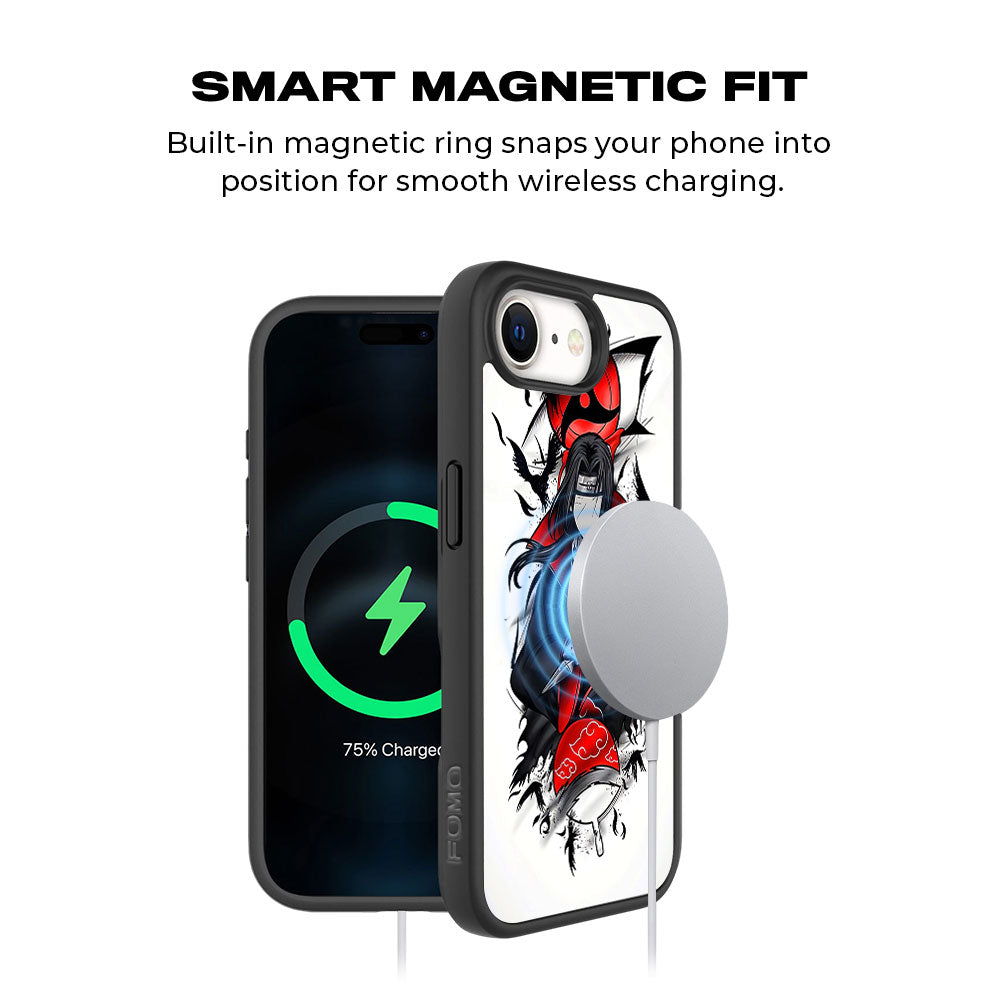 Itachi Uchiha Crows Crimson Skin with Shockguard Armour Magsafe Case for Apple iPhone 16E