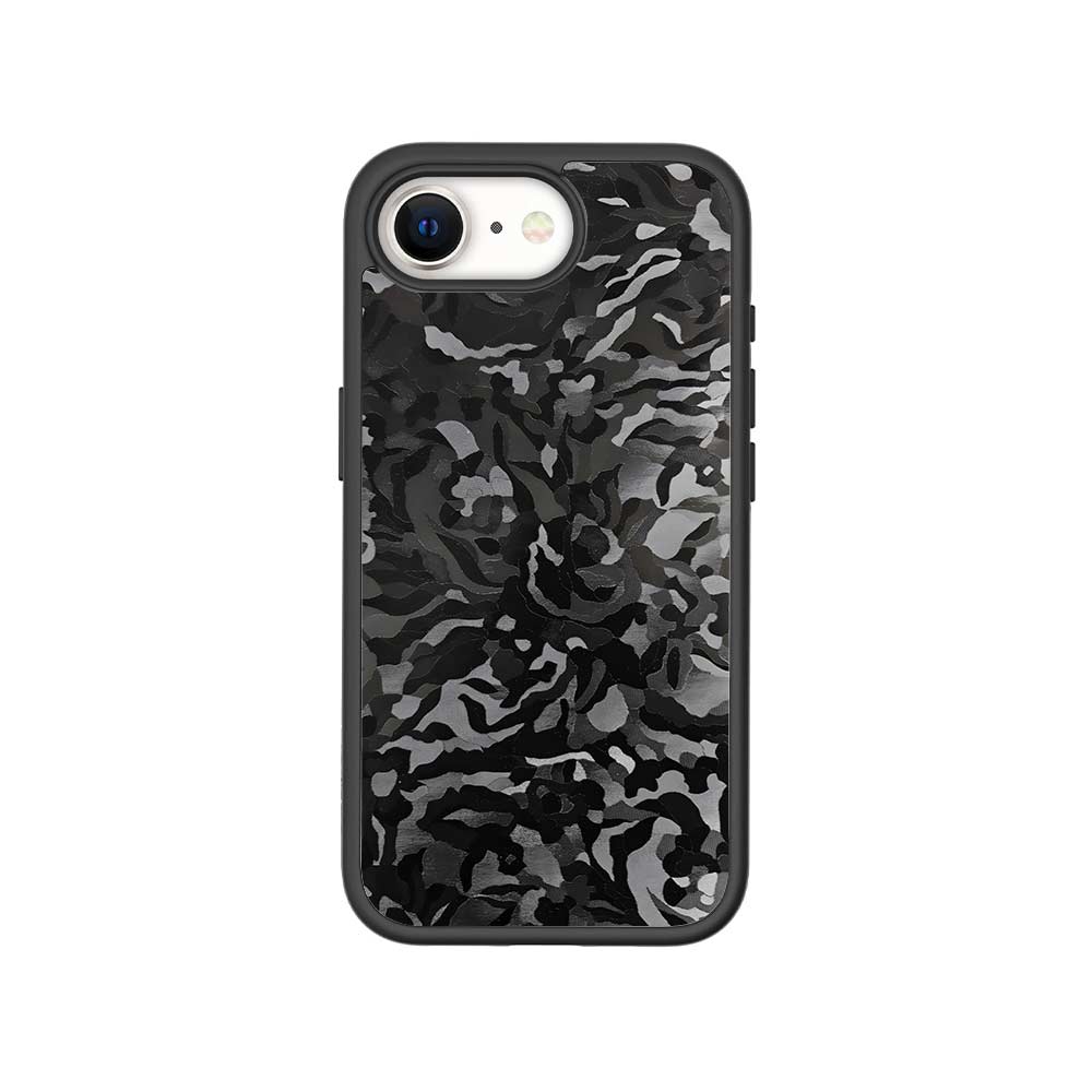 Black Camouflage Textured Skin with Shockguard Armour Magsafe Case for Apple iPhone 16E