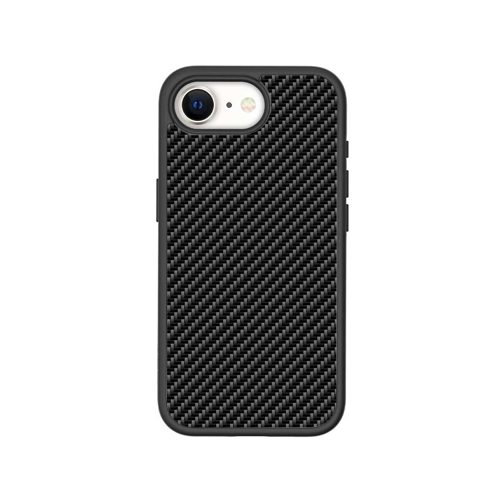 Carbon Fiber Textured Skin with Shockguard Armour Magsafe Case for Apple iPhone 16E