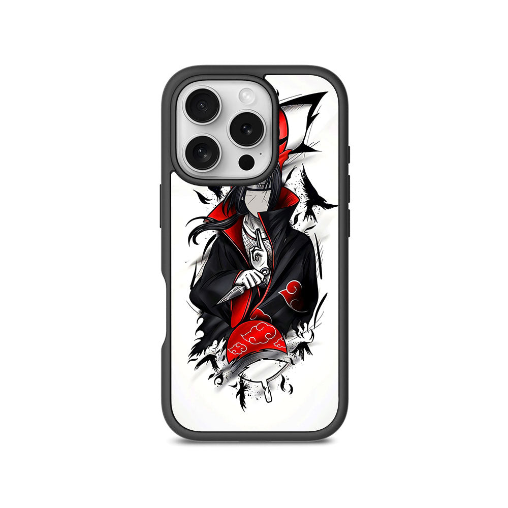 Itachi Uchiha Crows Crimson Skin with Shockguard Armour Magsafe Case for Apple iPhone 16 Pro Max