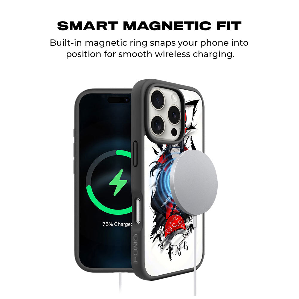 Itachi Uchiha Crows Crimson Skin with Shockguard Armour Magsafe Case for Apple iPhone 16 Pro