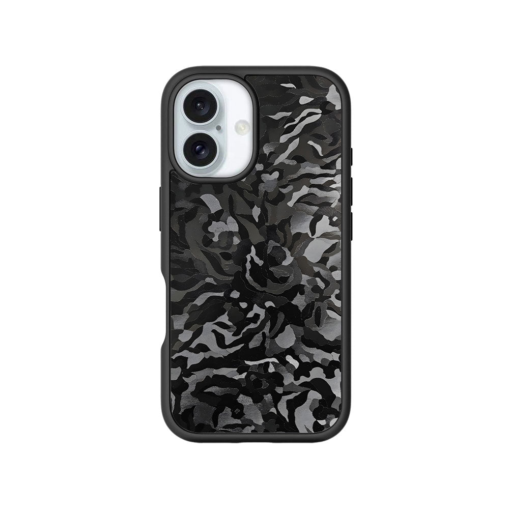 Black Camouflage Textured Skin with Shockguard Armour Magsafe Case for Apple iPhone 16 Plus