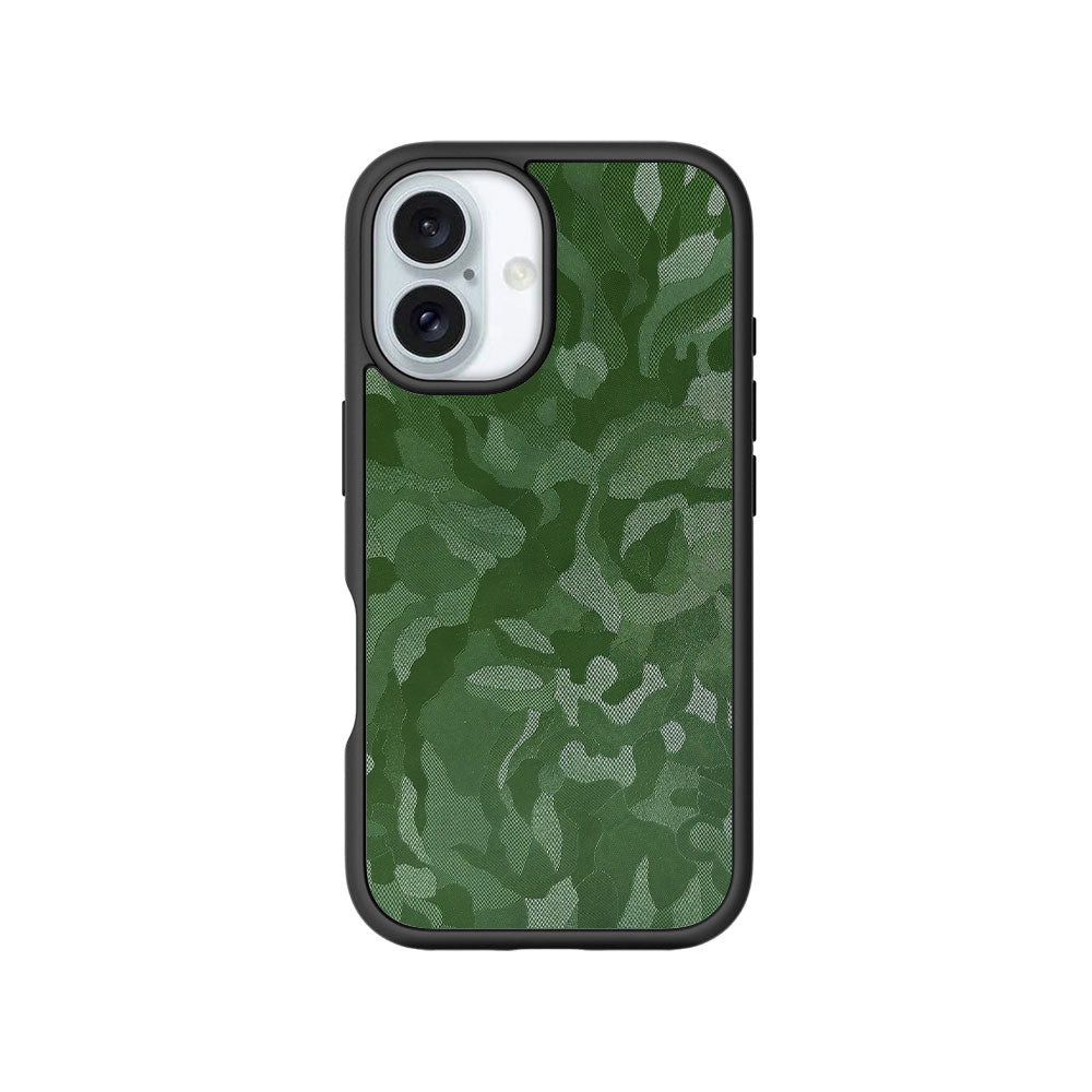 Green Camouflage Textured Skin with Shockguard Armour Magsafe Case for Apple iPhone 16 Plus