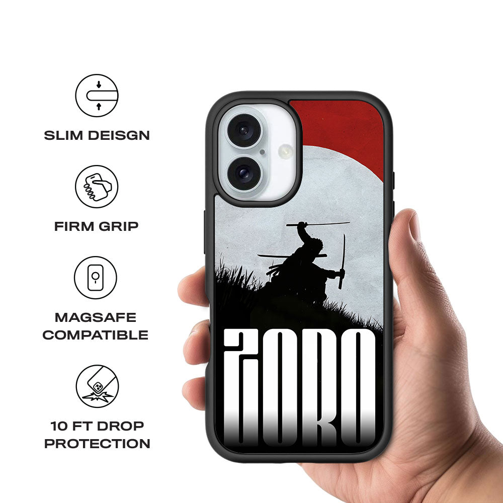 Roronoa Zoro Santoryu Skin with Shockguard Armour Magsafe Case for Apple iPhone 16 Plus
