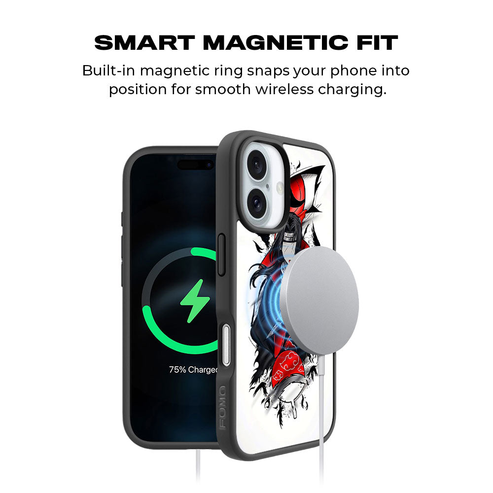Itachi Uchiha Crows Crimson Skin with Shockguard Armour Magsafe Case for Apple iPhone 16 Plus