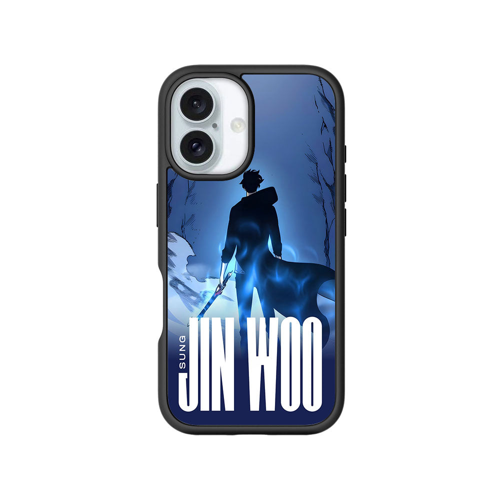 Jin Woo S-Rank Hunter Skin with Shockguard Armour Magsafe Case for Apple iPhone 16 Plus