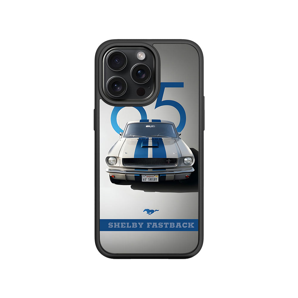 Cobalt Blue Shelby Mustang GT350 Skin with Shockguard Armour Magsafe Case for Apple iPhone 15 Pro