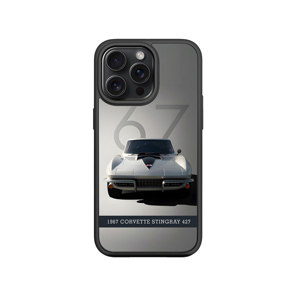 1967 Corvette Stingray Skin with Shockguard Armour Magsafe Case for Apple iPhone 15 Pro