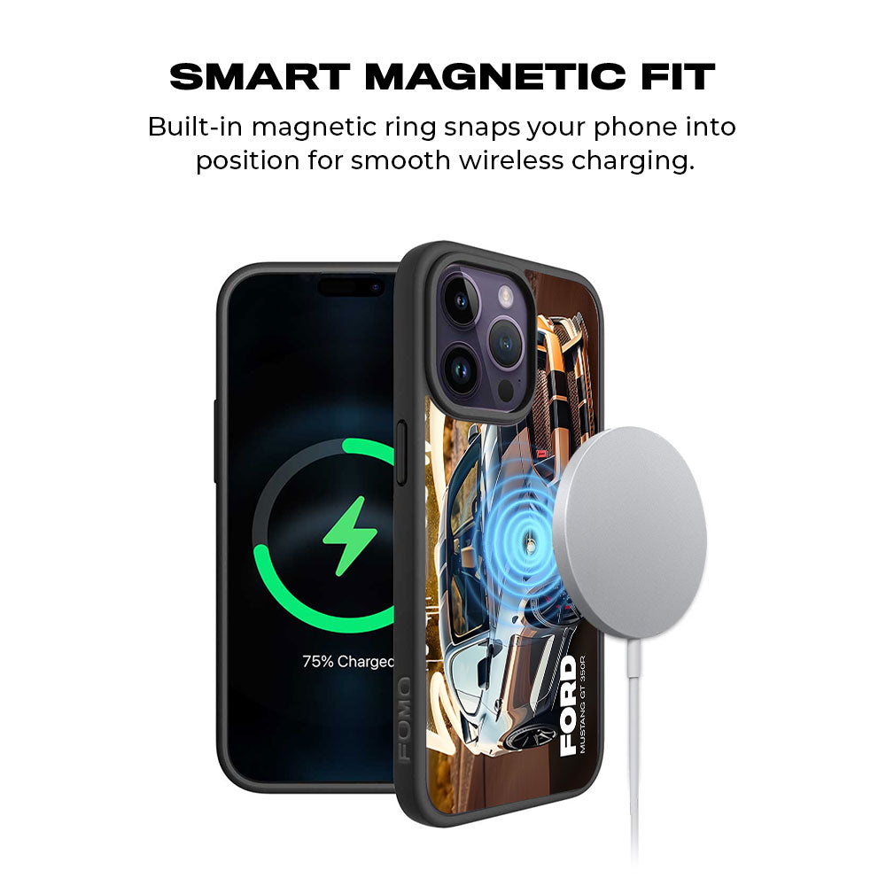 Ford Mustang GT 350R Skin with Shockguard Armour Magsafe Case for Apple iPhone 15 Pro Max