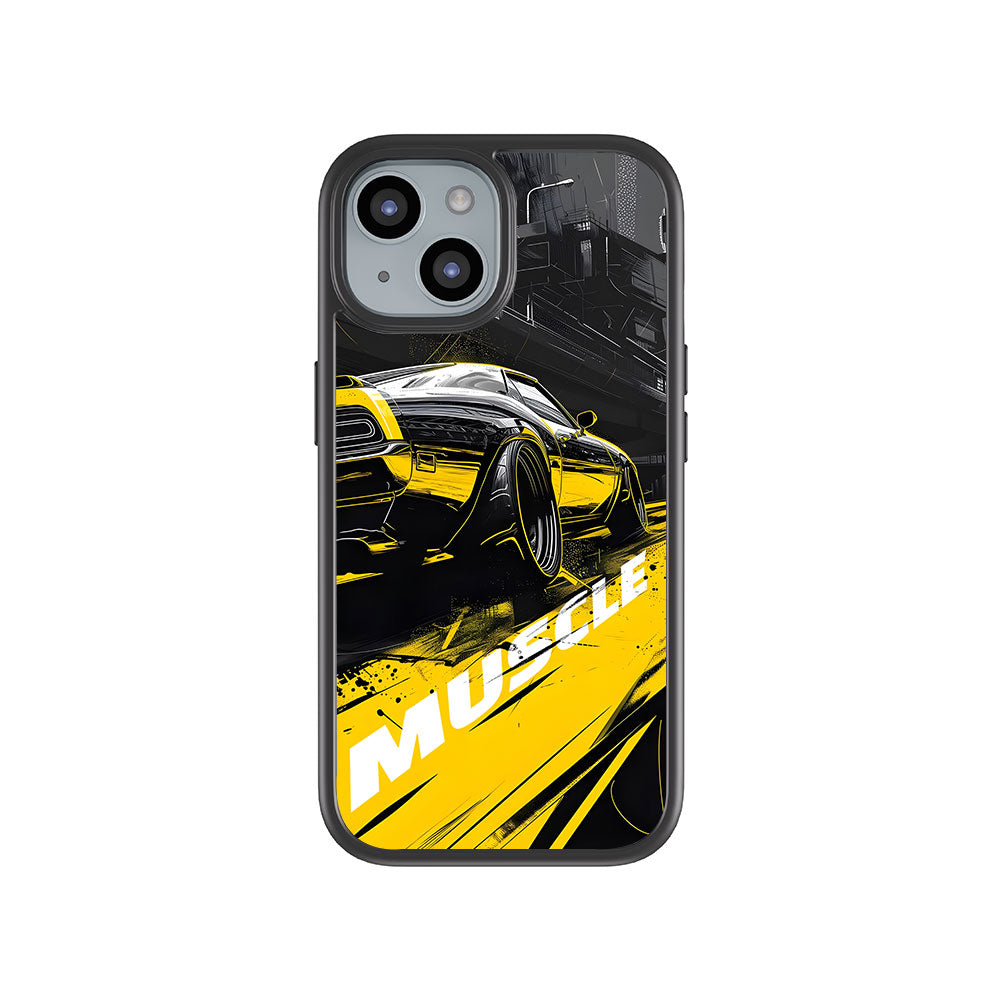 Black Muscle Skin with Shockguard Armour Magsafe Case for Apple iPhone 15