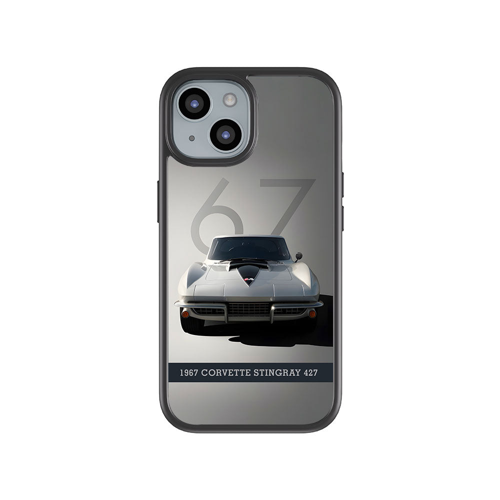 1967 Corvette Stingray Skin with Shockguard Armour Magsafe Case for Apple iPhone 15 Plus