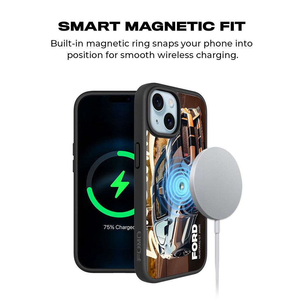 Ford Mustang GT 350R Skin with Shockguard Armour Magsafe Case for Apple iPhone 15 Plus